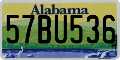 AL license plate 57BU536
