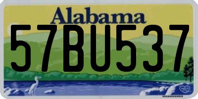 AL license plate 57BU537