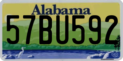 AL license plate 57BU592