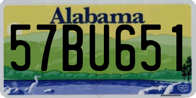 AL license plate 57BU651