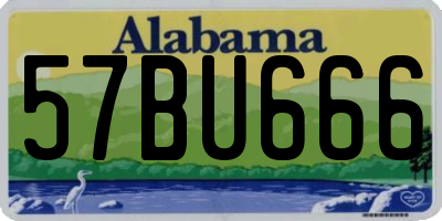 AL license plate 57BU666
