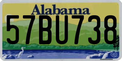 AL license plate 57BU738