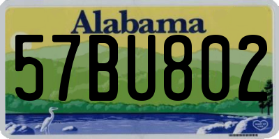 AL license plate 57BU802