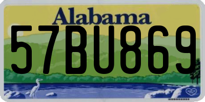 AL license plate 57BU869