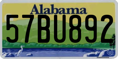 AL license plate 57BU892