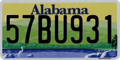 AL license plate 57BU931