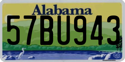 AL license plate 57BU943