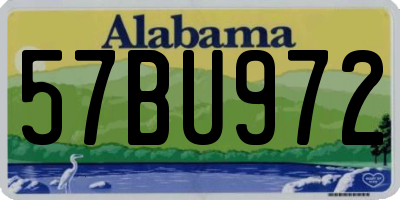 AL license plate 57BU972