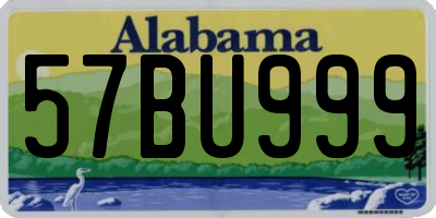 AL license plate 57BU999