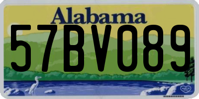 AL license plate 57BV089