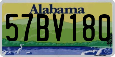 AL license plate 57BV180