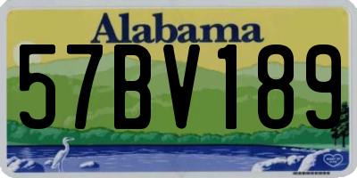 AL license plate 57BV189