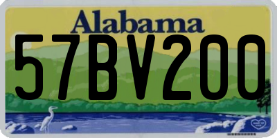 AL license plate 57BV200
