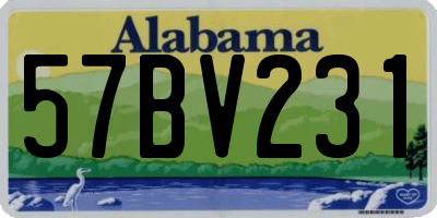 AL license plate 57BV231