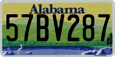 AL license plate 57BV287