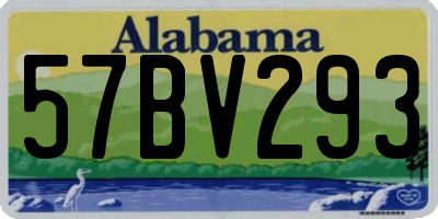 AL license plate 57BV293