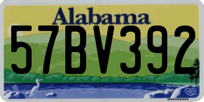 AL license plate 57BV392