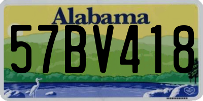 AL license plate 57BV418