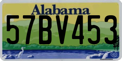 AL license plate 57BV453