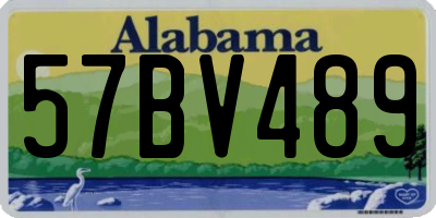 AL license plate 57BV489