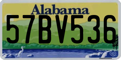 AL license plate 57BV536