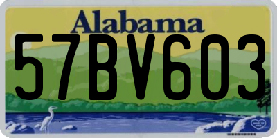 AL license plate 57BV603