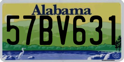 AL license plate 57BV631