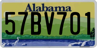 AL license plate 57BV701