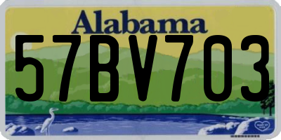 AL license plate 57BV703