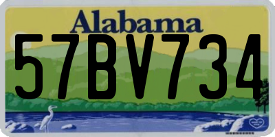 AL license plate 57BV734