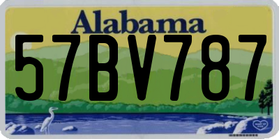 AL license plate 57BV787