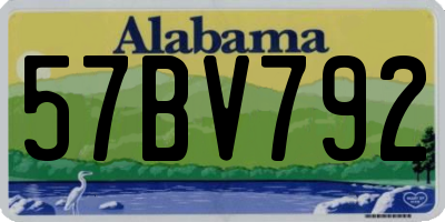 AL license plate 57BV792