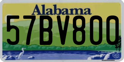 AL license plate 57BV800