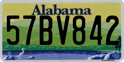 AL license plate 57BV842