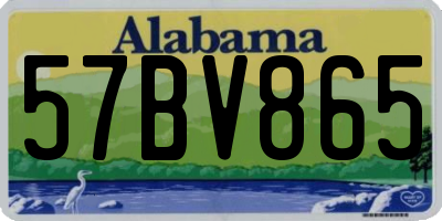 AL license plate 57BV865