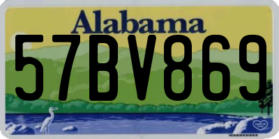 AL license plate 57BV869