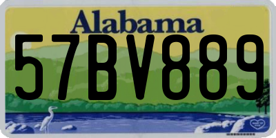 AL license plate 57BV889