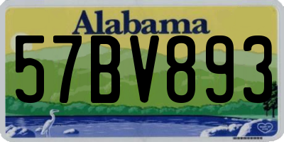 AL license plate 57BV893