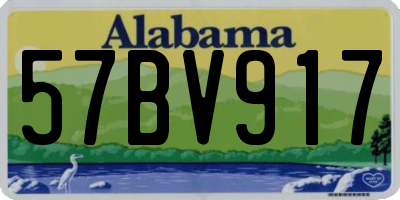 AL license plate 57BV917