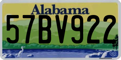 AL license plate 57BV922