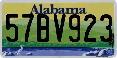 AL license plate 57BV923