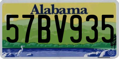 AL license plate 57BV935