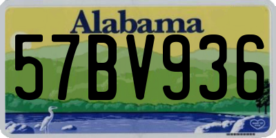 AL license plate 57BV936