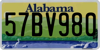 AL license plate 57BV980