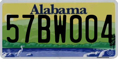 AL license plate 57BW004