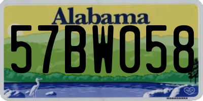 AL license plate 57BW058