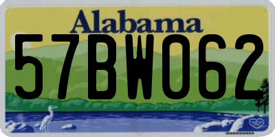 AL license plate 57BW062