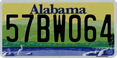 AL license plate 57BW064