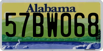 AL license plate 57BW068