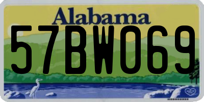 AL license plate 57BW069